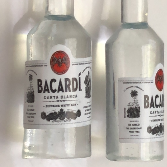 New Mini Bacardi Rum Liquor Bottle Dangling Fun Novelty Handmade Party Earrings - Picture 3 of 6